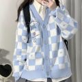 Sanrio Y2k Cinnamoroll Kawaii Cardigan Women Kuromi Melody Korean Fashion Sweater Female Preppy Style Long Knit Top Clothes 2023. 