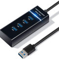 4 Ports High Speed USB HUB Hi-Speed USB 3.0 Splitter Expansion BLACK.