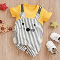 0-18 Baby Jumpsuit Cute Cartoon Mouse Print Cotton Comfortable And Soft Boy And Girl Summer Short Sleeved Newborn Clothes. 