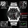 Big Face Dial 46MM Wrist Watch for Men Steel Bracelet Waterproof Military Sports Male Quartz Wristwatches.