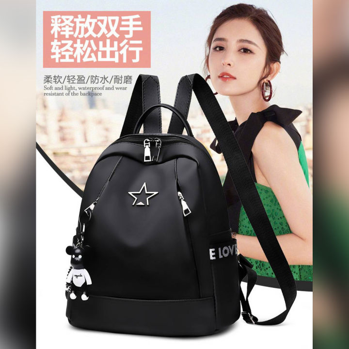 2020%20Women's%20Large-capacity%20Backpack%20Waterproof%20Oxford%20Cloth%20Backpack%20Fashion%20Students%20School%20Bag%20Solid%20Color%20-%20Image%202