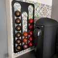 Coffee Pod Holder for Nespresso Vertuo Capsules,Wall-Mounted Storage Rack for Coffee Capsules,Capacity:17.