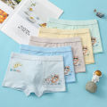 【4-Pack】Children's Underwear Pure Cotton Boxer Underwear Boys' Boxer Brief Boys' Underwear Medium and Large Children's ShortsACotton-like. 