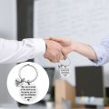 Appreciation Keychain Coworker Gifts From Friend Colleague Goodbye Thank You Retirement Farewell Motivation Steel Key Ring.