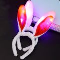 LED Headband Luminous Headdress Bunny Ears Headband Rabbit Headwear for Cosplay Girls Wedding Glow Party Hair Accessories.