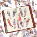 100pcs/pack lovely girls Stickers scrapbooking hand book fashion girl sticker. 