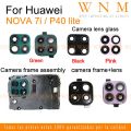 Rear Camera Lens For Huawei Nova 7i / P40 Lite Lens Glass Rear Glass Lens Frame Repair Replacement Parts. 