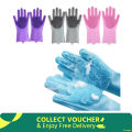 Dishwashing Cleaning Gloves Silicone Rubber Sponge Glove Household Scrubber Kitchen Clean Tools Dropshipping Kitchen Cleaning - Best Rate.