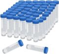 50 Pcs 50 ml Plastic Sample Test Tube with Screw Cap and Scale centrifuge tube. 