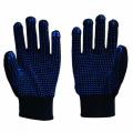 Cotton Knitted Dotted Hand Glove [Blue]. 