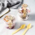 Pudding Cup Disposable Plastic Cup Double-Layer Milk Custard Jelly Thickened Dessert Cup Transparent round Plastic Cup Wholesale. 