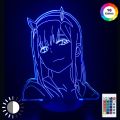 Zero Two Figure Anime Lamp Darling In The Xxx 3d Nightlight Kids Child Girls Bedroom Decor Light Manga Gift Night Light Lamp. 