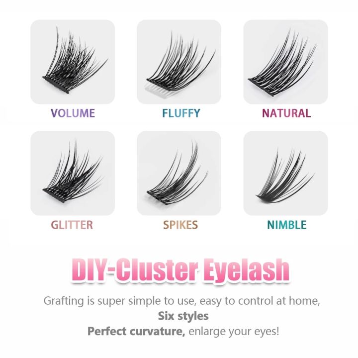 YUANZHIJIE%20Dramatic%20Eyelashes%20Bundles%20Soft%20Premium%20Mink%20Individual%20DIY%20Clusters%20Lashes%20Segmented%20Eyelash%20Extensions%20Makeup%20-%20Image%202