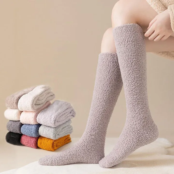 High%20Sock%20Winter%20Warm%20Socks%20Women's%20Plush%20Socks%20Long%20Coral%20Fleece%20Stockings%20Coral%20Fleece%20Calf%20Socks%20Women's%20Coral%20Fleece%20Socks%20Women's%20Long%20Socking%20-%20Image%202