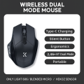 Thunder God Dual‑Mode Wireless Mouse – 2.4G + Bluetooth Adjustable DPI, Silent Buttons, Ergonomic Design, Long Battery Life Flagship Quality.