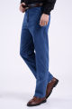 Spring and Autumn Middle-Aged and Elderly Men's Jeans High Waist Elastic plus Size Straight-Leg Pants Men's Autumn and Winter Loose Jeans.