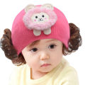 【No-profit】 Rabbit Animal Baby Girls Boys Woolen Yarn Knit Wig Hat Skull Cap Beanie. 