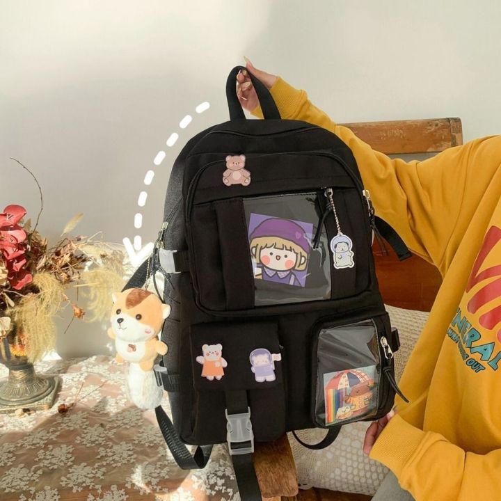 Shoulder Pouch Simple Lightweight Multi-Pocket Cartoon Large