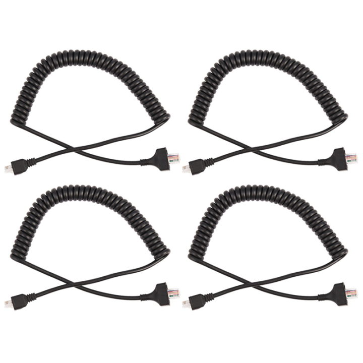 4X 8 Pin Replacement Speaker Mic Cable Microphone Cord for TK-868G TK-768G TK-862G TK-762G TM-271A TM-471A