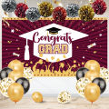 Amazon's new maroon graduation season outdoor decoration background cloth birthday party scene decoration background cloth. 