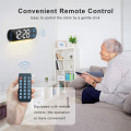 Digital Clock Wall LED Digital Alarm Clock Timing with Remote Control 13.7Inch,Auto Brightness,Dual Alarm Clock & Timer,for Bedroom, Gift.