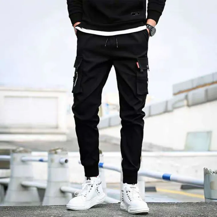 men's%20cargo%20pants%20%20students%20loose%20overalls%20casual%20multi-pocket%20Korean%20jogger%20pants%20%20Ankle-Length%20Pants%20fashion%20Elastic%20waistline%20-%20Image%206