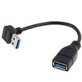 USB 3.0 Right Angle 90degree Extension Cable , 20cm. 