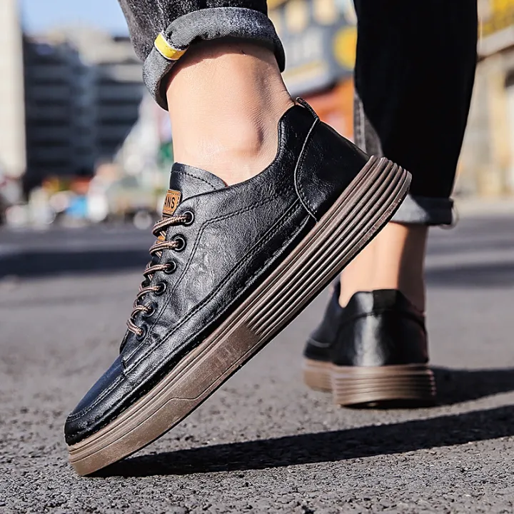 Men's%20Shoes%20Spring%202024%20New%20Black%20Shoes%20Work%20Shoes%20Trendy%20Versatile%20Leather%20Shoes%20Men's%20Lightweight%20Athleisure%20Shoes%20-%20Image%204