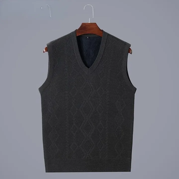 Men's%20Sweater%20Vest%20Winter%20Fashion%20V-Neck%20Short%20Slim%20Fit%20Sweater%20Solid%20Color%20Sleeveless%20Sweater%20Waistcoat%20Male's%20Clothes%20C73%20-%20Image%202