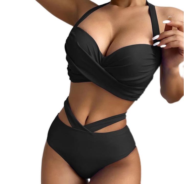 %E3%80%90Popular%E3%80%91%202023European%20and%20American%20Swimsuit%20Women's%20Top-Selling%20Product%20Fashion%20Swimsuit%20SplitbikinSlim%20Fit%20Pure%20Color%20Ice%20Silk1%20-%20Image%203