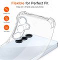 For Samsung Galaxy A55 5G Silicone Airbag cover Shockproof Transparent Protective Clear Back Cover TPU Case.