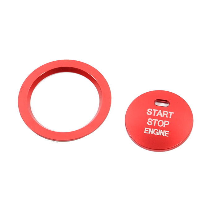 Car START Engine Button Cover STOP Key Ignition Switch Sticker Red