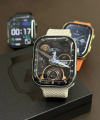 WS-S9 MAX Smartwatch with AMOLED Display and 2 Strap – Orange Color.