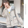 Jacket Women's-insAutumn New Girls' Korean Style Loose All-Match College Style Junior High School Students' Spring and Autumn Windbreaker. 