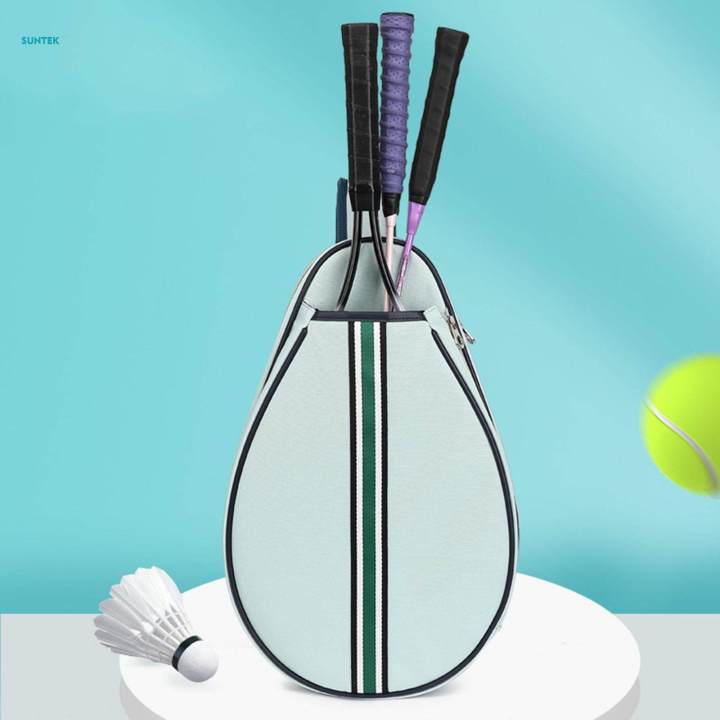 Tennis Bag Carry Bag Travel Pouch Racket Cover Beginners Badminton Bag Light Blue