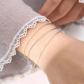 s925 sterling silver beaded universal bracelet for girls Lulutong adjustable simple thin bracelet perforated DIY hand ornament. 