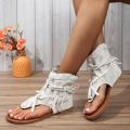 2024 Women Retro Sandals Gladiator Ladies Clip Toe Vintage Boots Casual Tassel Rome Fashion Summer Woman Shoes Female Sandalias Superman. 