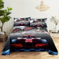 Racing， Sports Car Bedding Sheet Home Digital Printing Polyester Bed Flat Sheet With Pillowcase Print Bed Sheet. 