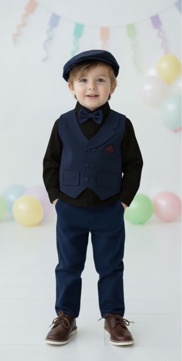 MOST%20DEMANDING%20Royal%20blue%205pcs%20party%20dress%20for%206%20month%20to%207%20years%20kids%20with%20full%20sleeves%20shirt%20,%20full%20pant%20,%20vest%20and%20bow%20tie%20and%20cap%20-%20Image%202