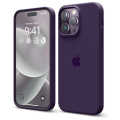 For apple iPhone 14 / iPhone 14 Plus / iPhone 14 Pro / iPhone 14 Pro Max Luxury Silicone Protect Back Cover Soft Case - Camera(Maroon/Deep Purple Color).