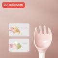 【happy one】BC Babycare 2Pcs Bendable Baby Spoon Fork Set Easy Grip Heat-Resistant Toddler Training with Storage Box. 