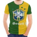 T Shirt for Men Tops Brazilian Soccerly Nation T-shirts Jersey Short Sleeve Crew Neck Men's Tee Boy Soccer Football Fans Gifts. 