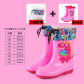 Children's high rain boots, 2-16 years old, cartoon water boots, non-slip soft soles, waterproof corsetes, boys, girls, and toddlers.