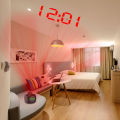 Projection LED Digital Alarm Clock Voice Talking Temperature Wall Ceiling LCD Clock.