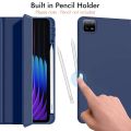 Premium Cover for Xiaomi Mi Pad 7/7 Pro 11.2 inch Cover, Soft Flexible Flip Case Cover with Pen Holder for Xiaomi Pad 7/7 Pro 11.2 inch, Support Auto Sleep Wake, Recoil Series - Black / Navy Blue.