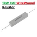 3pcs 10Watt Wirewound 10W 15 Ohm Ceramic Cement High Power Wirewound Resistor 15 Ohm 10 Watt Wire Wound Axial Lead Fixed Cement Resistor 5% Tolerance. 