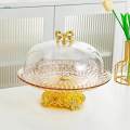 Footed Cake Plate Shaterproof Round Cake Tray for Muffins Cookies Cheesecake. 