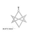 Dawapara Unicursal Hexagram Stainless Steel Pendants for Necklace Keychain DIY Jewelry Making Religious Symbol Thelema Pendant. 