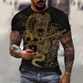 Men's Dragon T-shirt Fashion 3d Printed T Shirt Animal Pattern Short-sleeved Oversized Streetwear Tees Summer Casual Men's Tops Dislikelike.