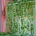 Artificial Hanging Green Plant Leaf Decoration Home Window Wall Creepers - Home Decoration Item. 